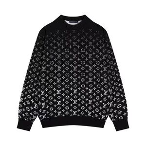Louis Vuitton Black and White Monogram Crewneck Sweater